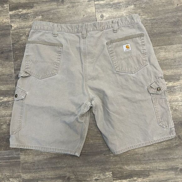 Carhartt B357-DES Shorts Tan Beige Utility Ripstop‎ Cargo Men Size 42 (387) - Picture 1 of 9